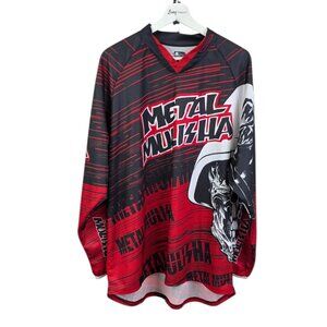 Metal Mulisha MSR Jersey Men's 2XL Motocross, Y2K, Red, Long Sleeve, Skull